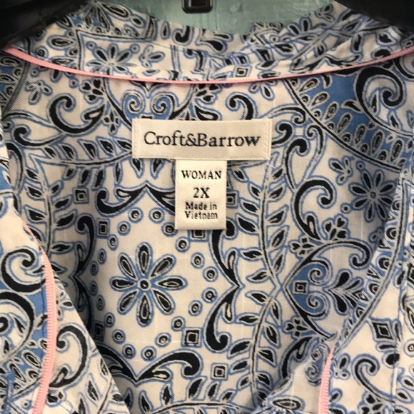 Croft & Barrow Women Plus 2X Button Down Shirt NWT - Picture 4 of 8